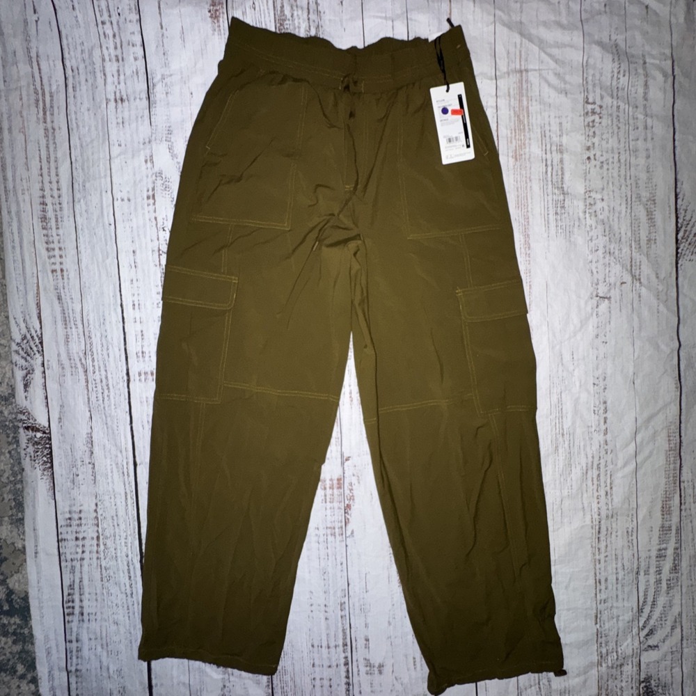 Calia Wide Leg Cargo Pants Womans Size L Olive